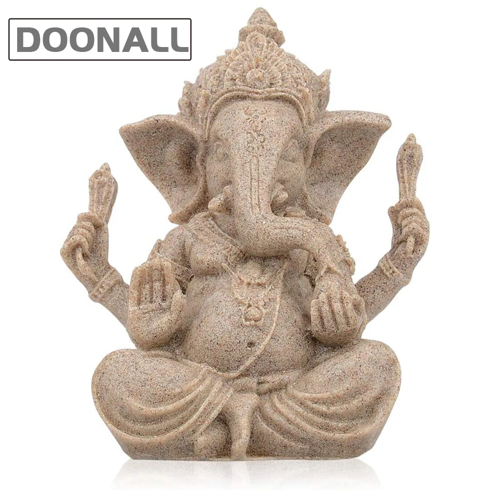 

Статуи Ганеша ручной работы, статуя слона Будды, статуэтка Ганеша из песчаника, Индийский Бог, лорд, Декор для дома, подарки