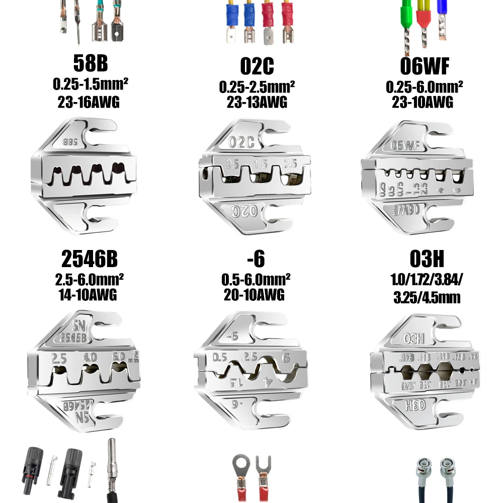 

SN Crimping Tool Pliers SN58B (=28B+48B)/02C/06WF/-6/2546B/03H For Ferrule/Cold Pressing/Coaxial/Insulation Crimping Terminals
