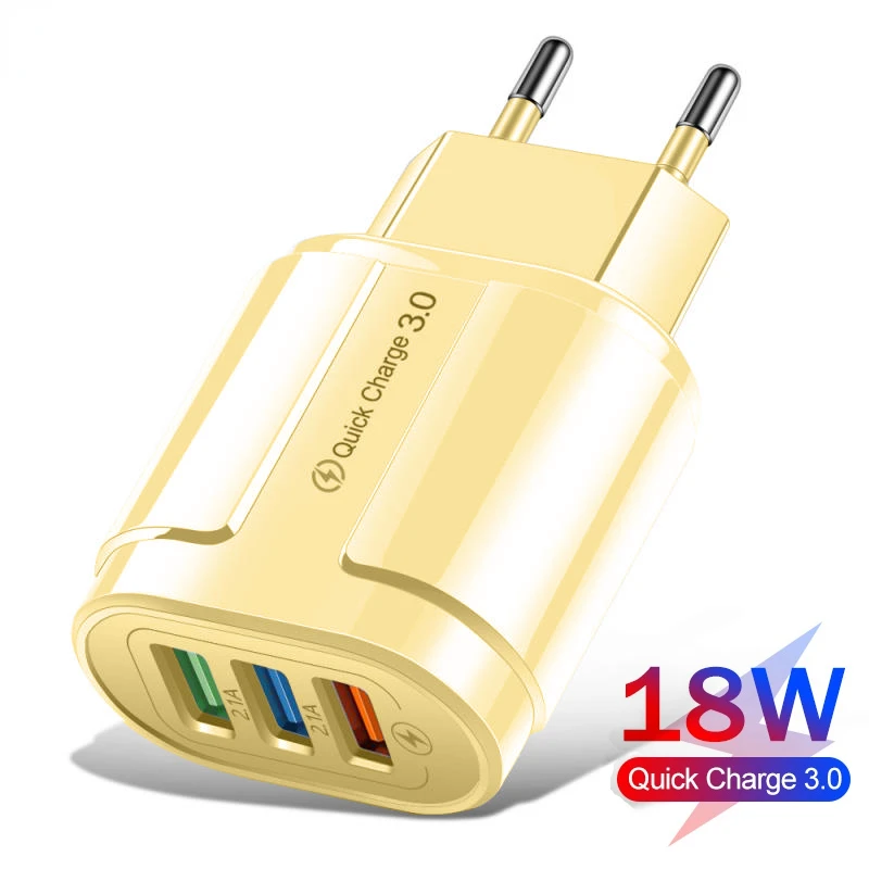 

18w Universal Wall Mobile Phone Chargers for iPhone Samsung Huawei Quick Charge 3.0 4.0 Usb Fast Charger Tablet Charging Charger