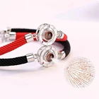 Браслет веревочный для влюбленных, красного цвета, 100 языка