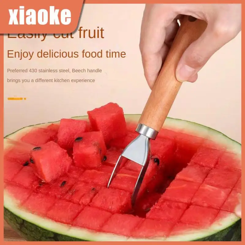 

Exquisite Fruit Knife Non-slip Mould Proof Pineapple Knife Stainless Steel Durable Watermelon Spoon Inhibiting V-shaped