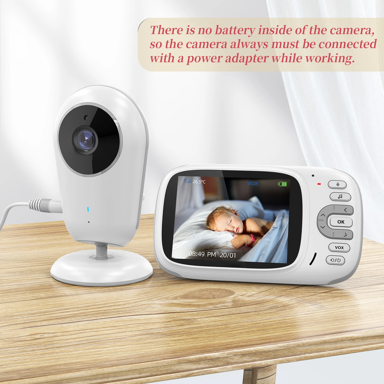

Wireless Video 3.2 Inch Baby Monitor Night Vision Security Camera Babyphone Intercom Temperature Monitoring Babysitter Nanny