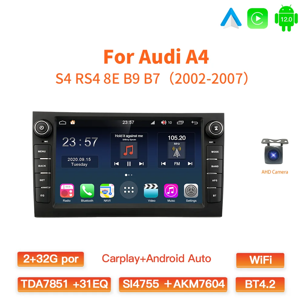 

GATAXASKY 8 "Android 11 для Audi A4 B9 B8 B7 B6 S4 RS4 SEAT Exeo Автомобильный радиоприемник Мультимедийная навигация Воспроизведение Carplay
