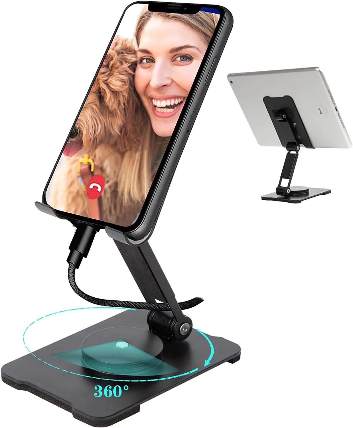 Phone Stand Aluminum Cell Phone Adjustable Desk Phone Holder for iPhone 13 12 Pro Max Tablet Support Mount Holder Stand