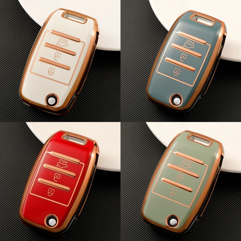 

Car Key Case Full Cover Shell For Kia Rio 3 K2 Ceed Cerato K3 QL Sportage K4 Picanto K5 Optima Sorento Forte Stinger Soft TPU