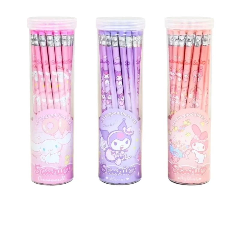 

Kawaii Cinnamoroll Kuromi My melody cute anime cartoon pencil boxed student writing and painting HB pencil sketch pen wholesale