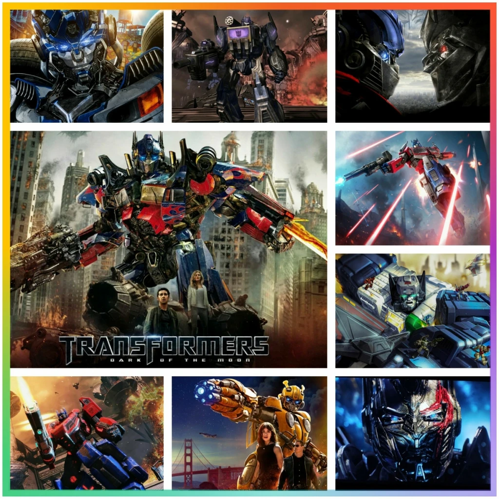 5D DIY Комплект Алмазной Живописи Optimus Prime Bee Трансформирующий Автомобиль