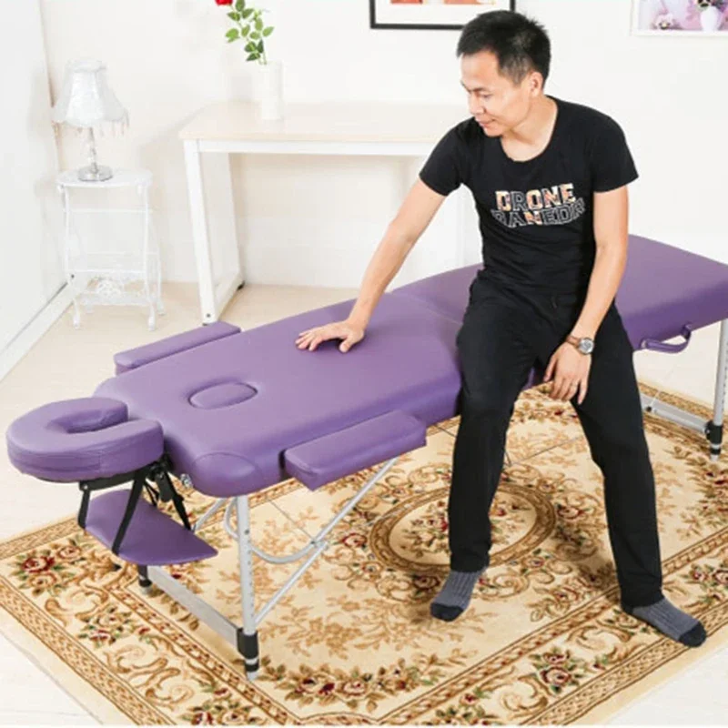 Косметический Складной портативный массажный стол для татуировок металлический