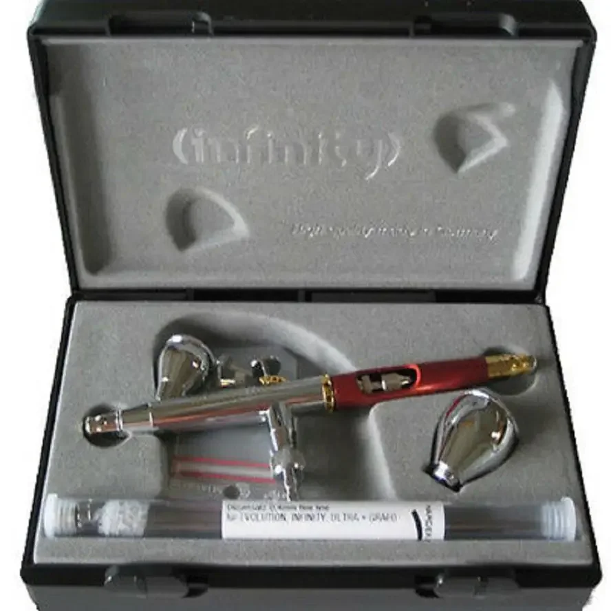 HARDER & STEENBECK — INFINITY CRplus 2 В 1 GRAVITY AIRBRUSH СОВЕРШЕННО НОВЫЕ сопла 0 15 + 4 126544