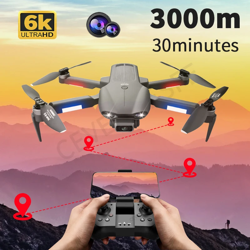 2022 Профессиональный F9 Дрон 6K двойная HD-камера стандартное GPS позиционирование