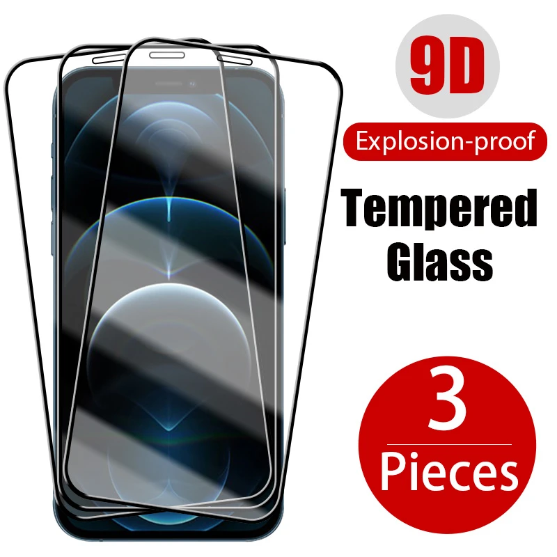 

Yoovos Tempered Transparent Glass for IPhone 14 13 12 11 Pro Max Mini Screen Protector for IPhone 6 6S 7 8 Plus XR X XS SE Glass