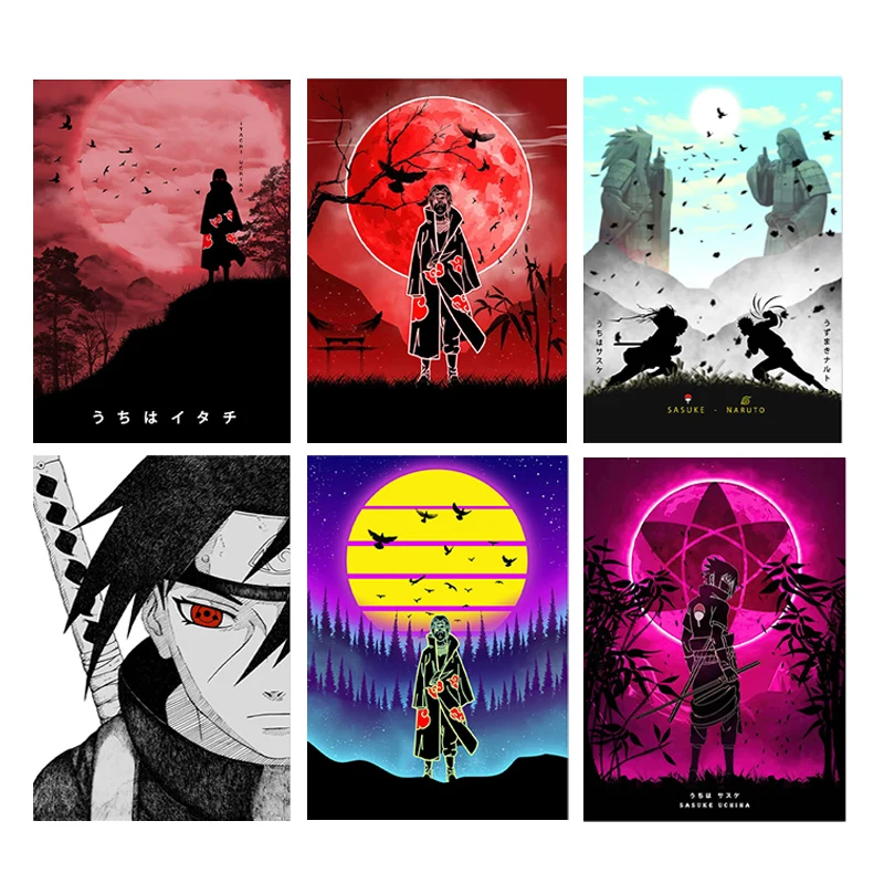 

Набор для алмазной живописи «сделай сам», набор из японского аниме Наруто, Саске, Учиха, Какаси, мозаика для домашнего декора, подарок