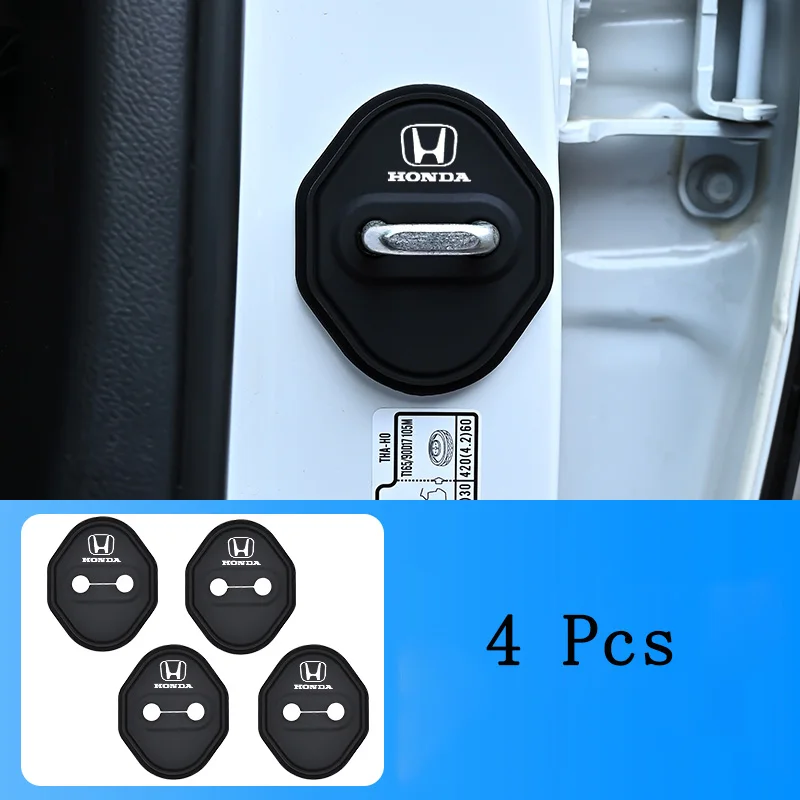 

4 шт. защитная крышка дверного замка автомобиля, авто наклейка, аксессуары для Honda Civic FIT Accord Prelude CRV 5th Mugen City CRZ CRX Jazz