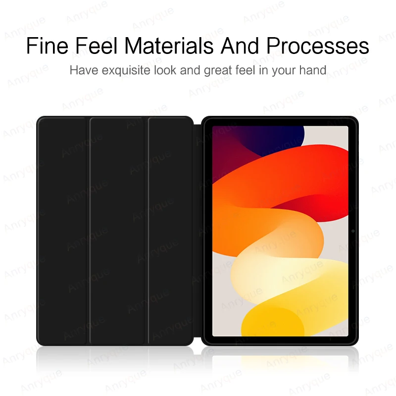 Фото Чехол для Xiaomi Redmi Pad SE, чехол 11 дюймов из искусственной кожи, мягкий силиконовый чехол-подставка с откидной крышкой для Funda Redmi Pad SE с автоматическим переходом в спящий режим и пробуждением №4