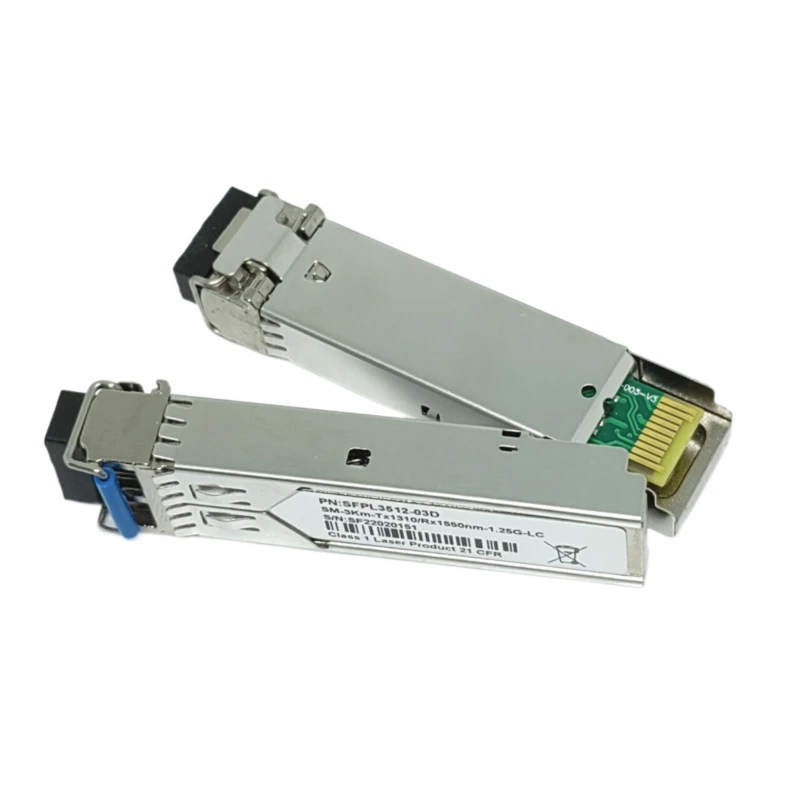 1Gb LC SFP Module Single Bidi Fiber Optical Transceiver Gigabit 3-80km Compatible with Arista/Extreme/Mikrotik/Cisco Wwitch