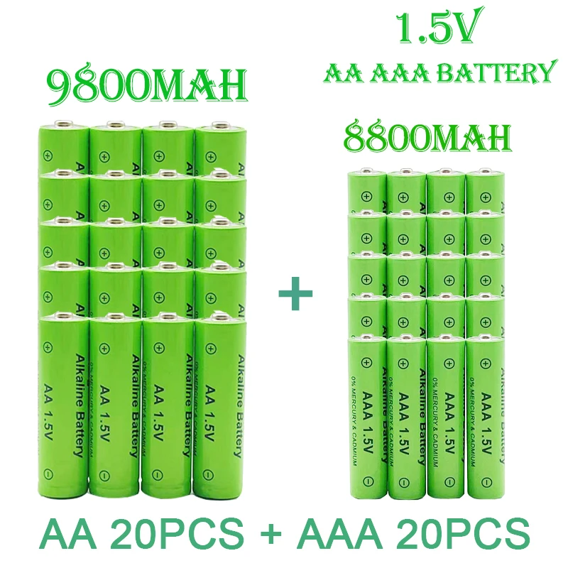 Free Shipping 2023 Hot Sale Original 1.5V Rechargeable Battery AA9800MAH AAA8800MAH AA Alkaline Battery for MP3 and Toys