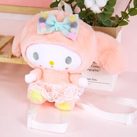 sanrio 20cm my melody bag plush dolls kawaii anime cartoon plushie doll toy decorate gifts for girls friends childrens
