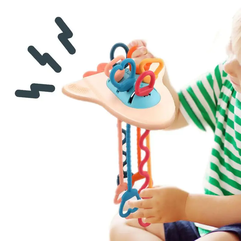 

Игрушка Монтессори детская, цветная тянущаяся игрушка по методу Монтессори, пищевой силикон, тянущаяся гирлянда, игрушка для активного отдыха, тянущаяся гирлянда и штабелируемые игрушки для