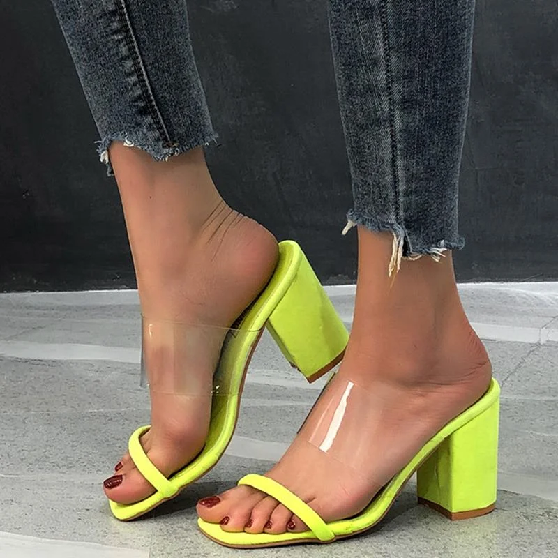 

Туфли женские на высоком каблуке, без застежки, открытый носок, пикантные удобные тапочки, модная обувь