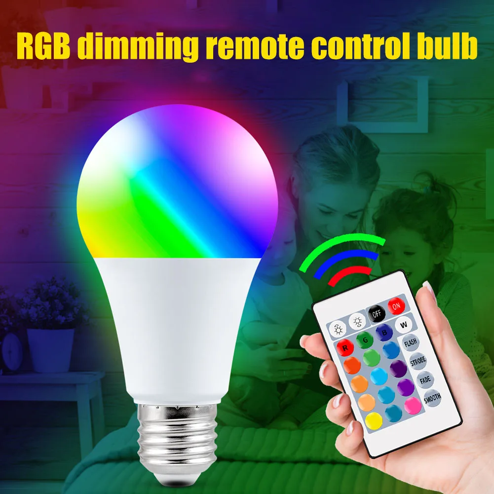 

Регулируемая функция таймера, волшебная лампочка, цветной умный светодиодный светильник для вечеринки с дистанционным управлением, регули...