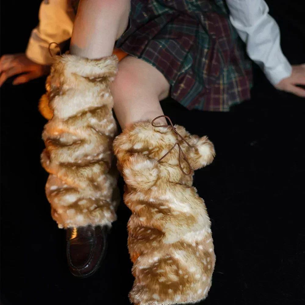 Кавайная зимняя шапка из искусственного меха