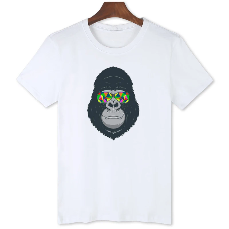 

New gorilla print T-shirt Men's personalized fashion top Summer casual short-sleeved T-shirt B1-13
