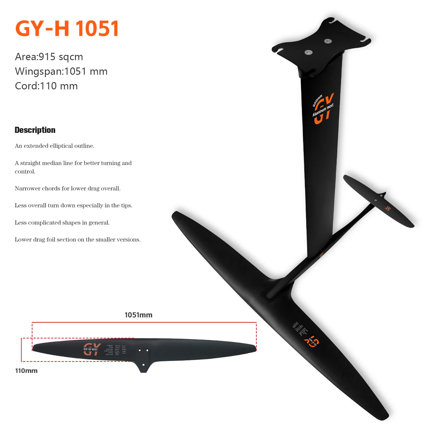 Подводные крылья GY H1051 для воздушного змея