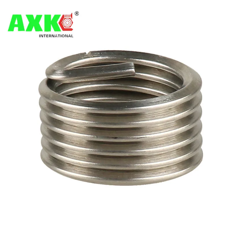 Insertos Roscados Inserto Filettato Axk 100pcs M6*1.0*2d Wire Thread Insert M6 Screw Bushing Stainless Steel Sleeve Repair