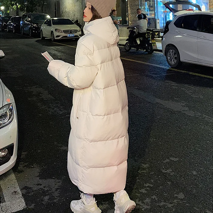2022 New Winter Long Section Loose Oversize Casual Hundred Take Thickened Cotton Jacket Tops Female