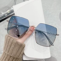 summer 2022 womens sunglasses fashion square trendy style sun glasses gradient lenses uv400 protection eyewear