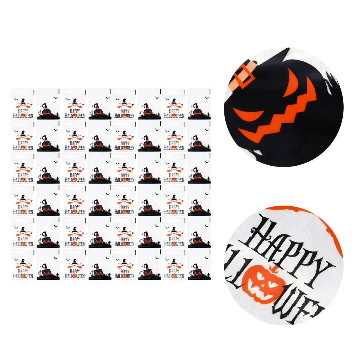 

Bagsfavors Trick Or Treat Party Cookie Goodie Cellophane Self Adhesive Candy Holder
