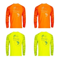custom fishing shirts orange long sleeve summer hoodie quick dry jacket breathable dress camisa pesca jersey sport wear fishing