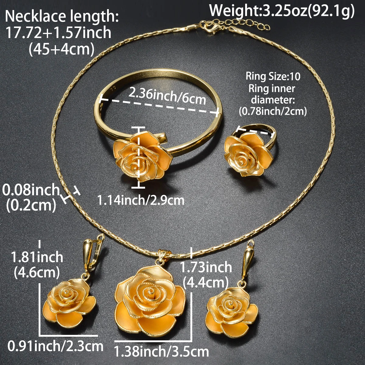 Diana Baby красочный цветок очаровательные комплекты ювелирных изделий золотого