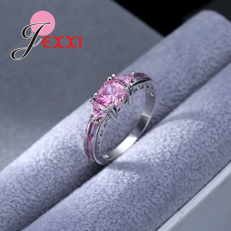 Большая распродажа романтическое кольцо с квадратным кристаллом циркония