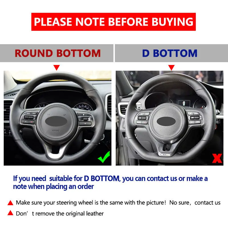 Для Kia Sportage 4 KX5 K5 2016 2017, косы для рук на автомобиле, накладка на руль, черная перфорированная кожа из микрофибры (art.: 3920d288c8f95) - 3920d288c8f95