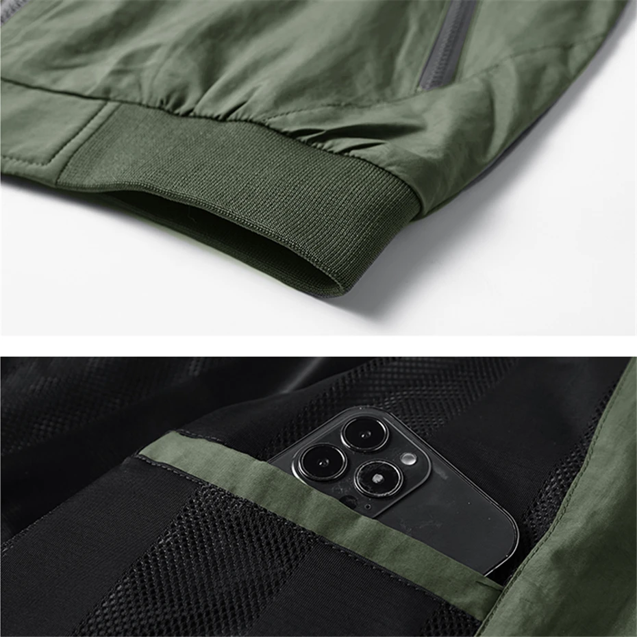 Military Bomber Jacket Men Streetwear Green Baseball Jacket Male Cargo Jackets Coats Big Size 5XL Outdoor Outerwear images - 6