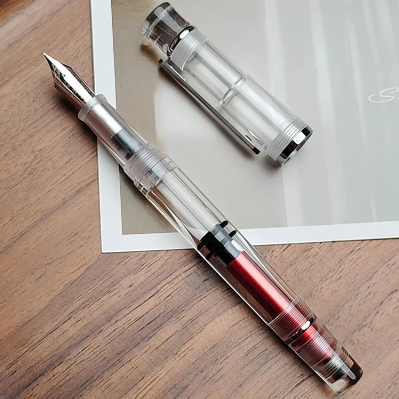 Перьевая ручка PENBBS с прозрачными поршневыми чернилами, 495 смолы