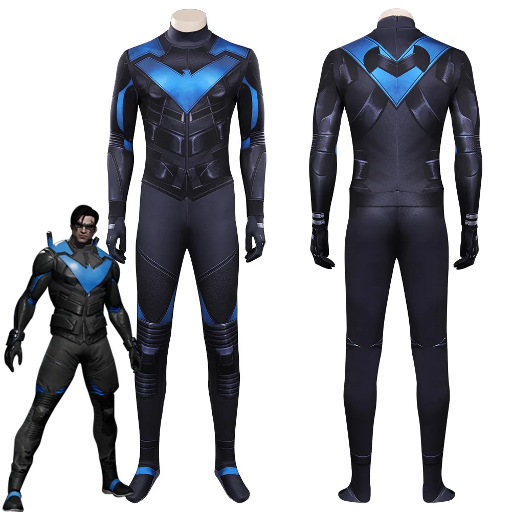 

Gotham Knights Nightwing Cosplay Costume Jumpsuit Outfits Halloween Carnival Party Suit