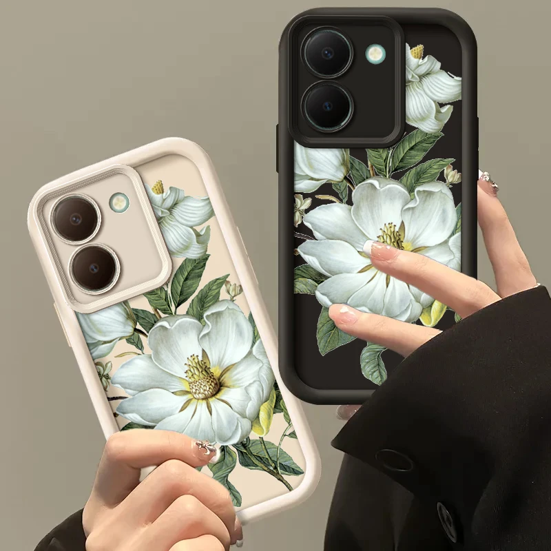 Силиконовый чехол с цветочным рисунком для Vivo Y27 Y27s Y36 Y78M Y77t