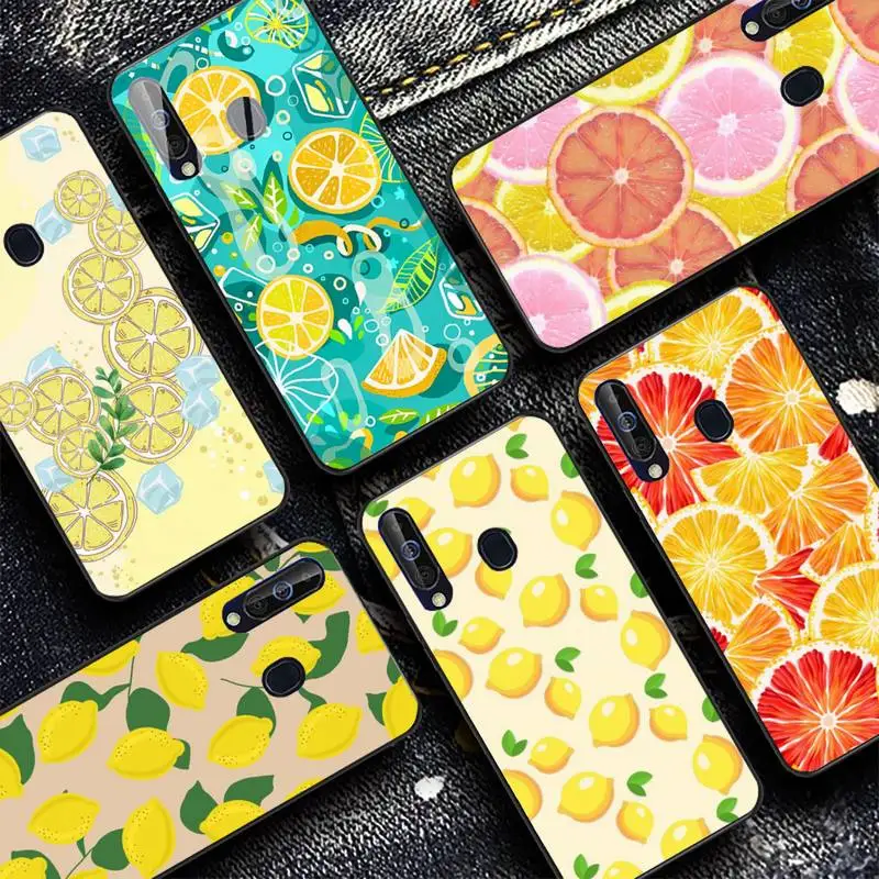

Summer green leaves fruit lemon Phone Case For Samsung A 10 11 12 13 20 21 22 30 31 32 40 51 52 53 70 71 72 73 91 13 shell