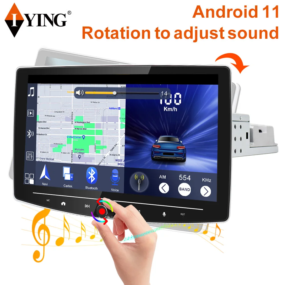 Автомобильный мультимедийный плеер универсальная магнитола на Android с GPS 10 1