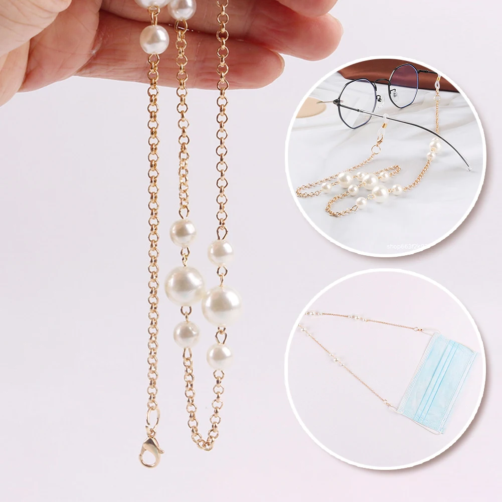 

Fashion Pearl Mask Chains Glasses Chain For Women Retro Metal Sunglasses Lanyards Eyewear Cord Holder Neck Strap Dropshipping