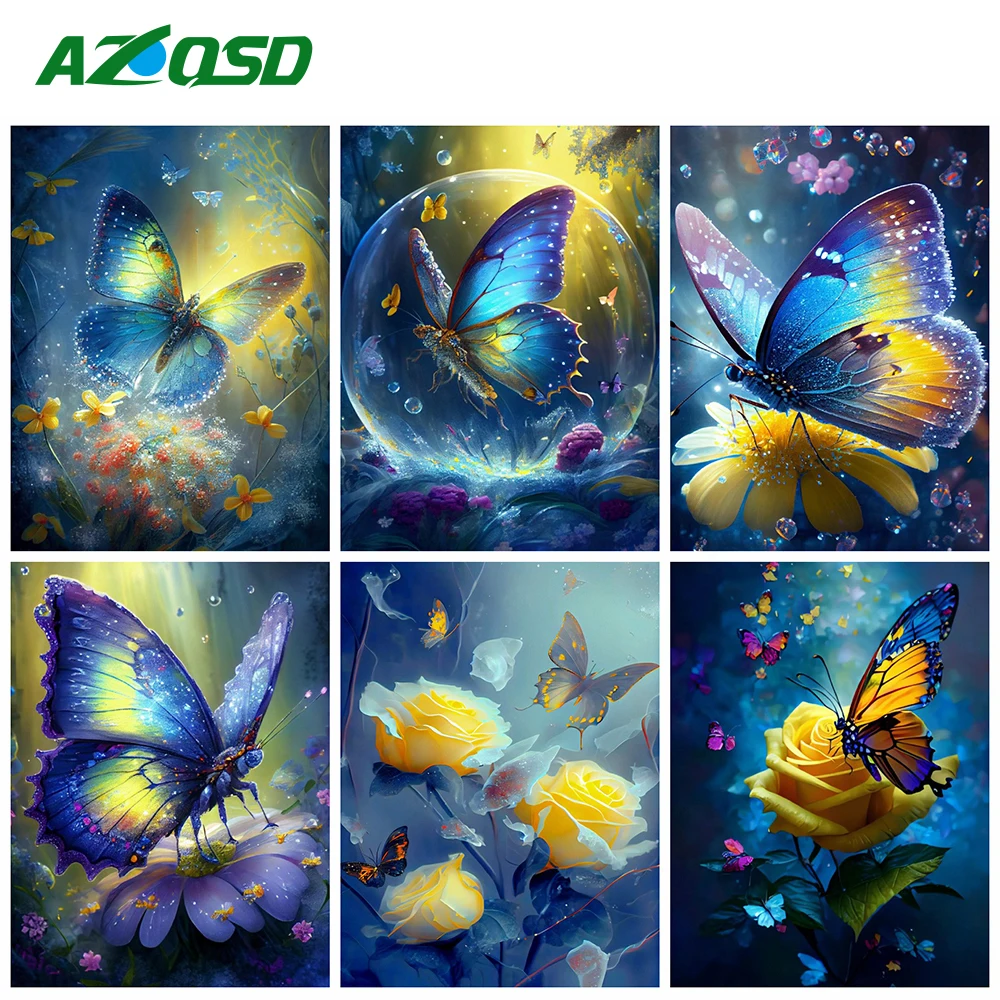 

AZQSD алмазная вышивка Бабочка шивы алмазная мозаика животные новая продукция живопись Цветы картина из страз стена декор