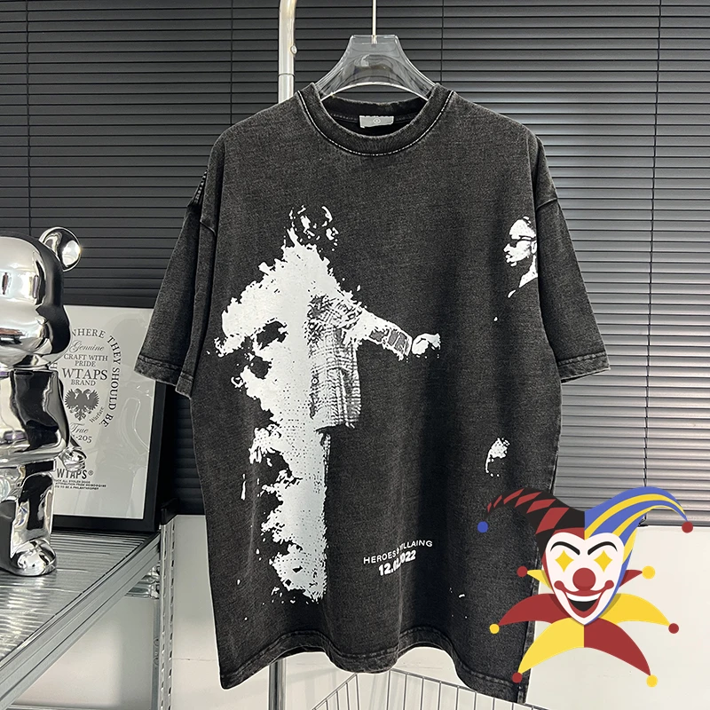 

Винтажная Футболка оверсайз для мужчин и женщин, Высококачественная футболка из промытой ткани