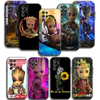 marvel groot cartoon phone cases for samsung galaxy a51 4g a51 5g a71 4g a71 5g a52 4g a52 5g a72 4g a72 5g funda carcasa