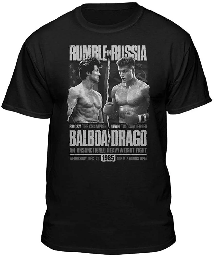 

Rocky Balboa Vs Drago Graphic T Shirt Men Women Confortable Tops TEE Shirt