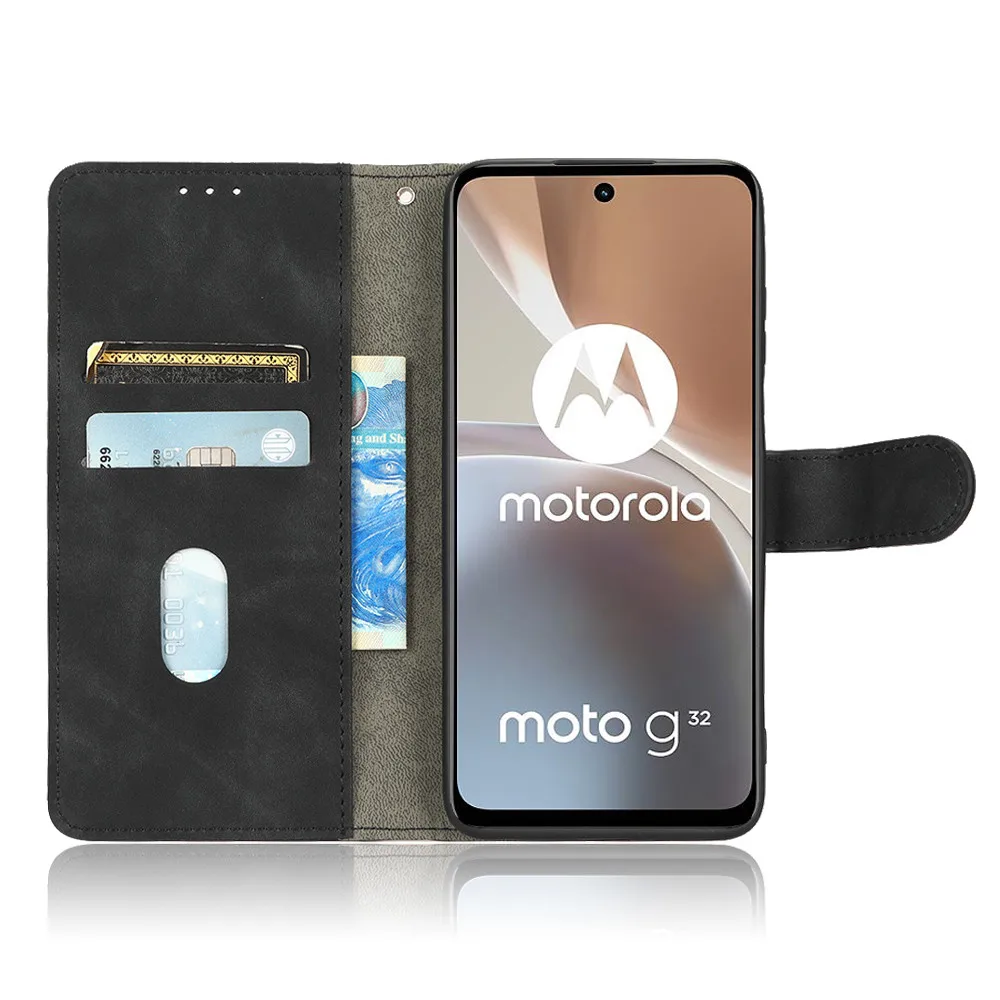 Чехол-книжка для Motorola Moto G32 роскошный текстурный Чехол-кошелек из искусственной