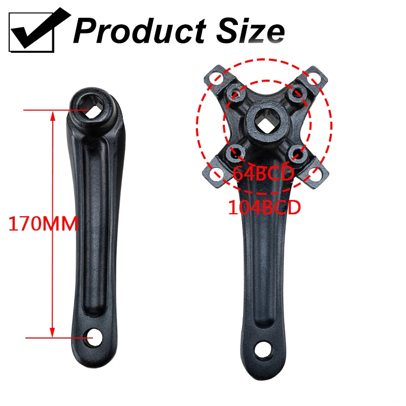 Crankset BUCKLOS MTB 3*9S 104/64 BCD Crank Set горный велосипед 170 мм квадратное отверстие рукоятка с