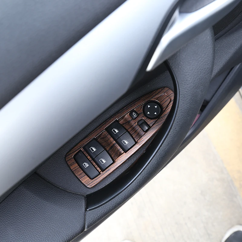 

4 шт. для BMW X1 F48 2016-2018 сосновая древесина АБС стеклоподъемник рамка отделка автомобильные аксессуары для BMW X2 F47
