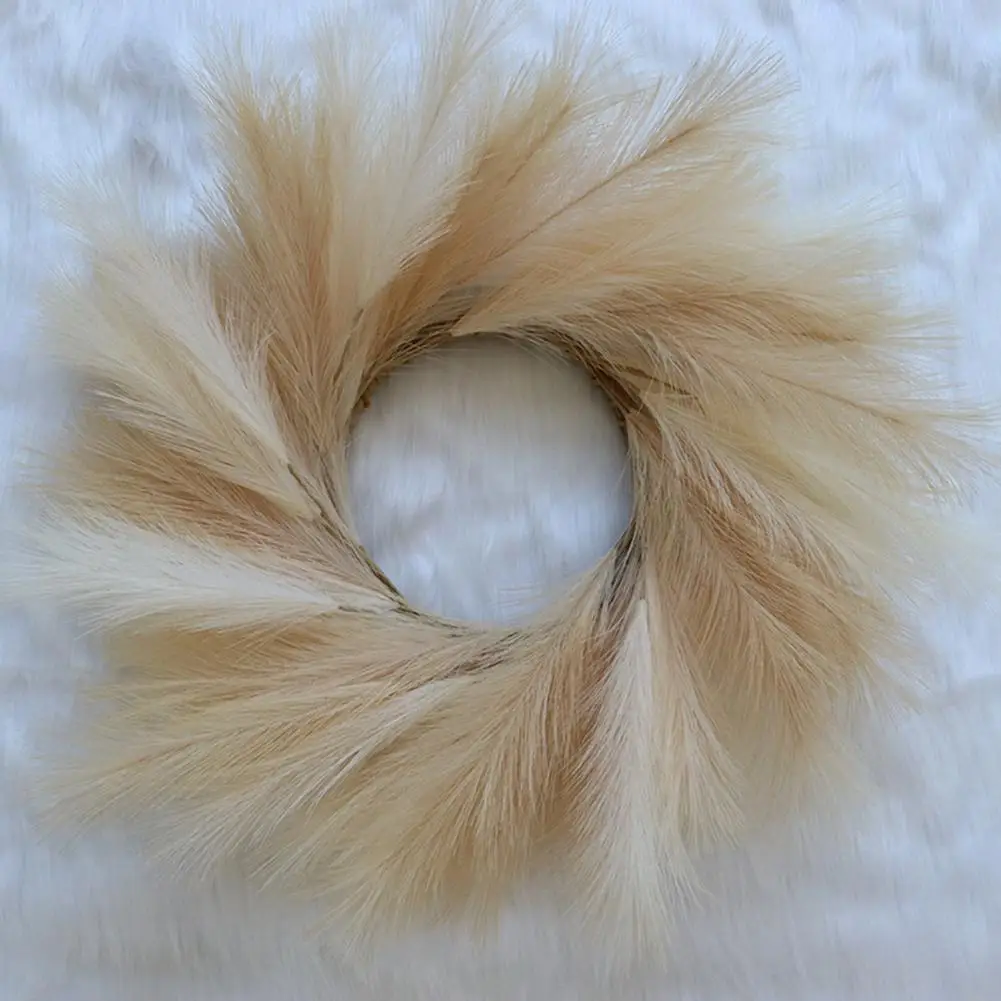 

Имитационный венок, реалистичный венок из пампасной травы без вящей, венок для фермерского дома, «сделай сам», композиции для домашнего декора, искусственный венок